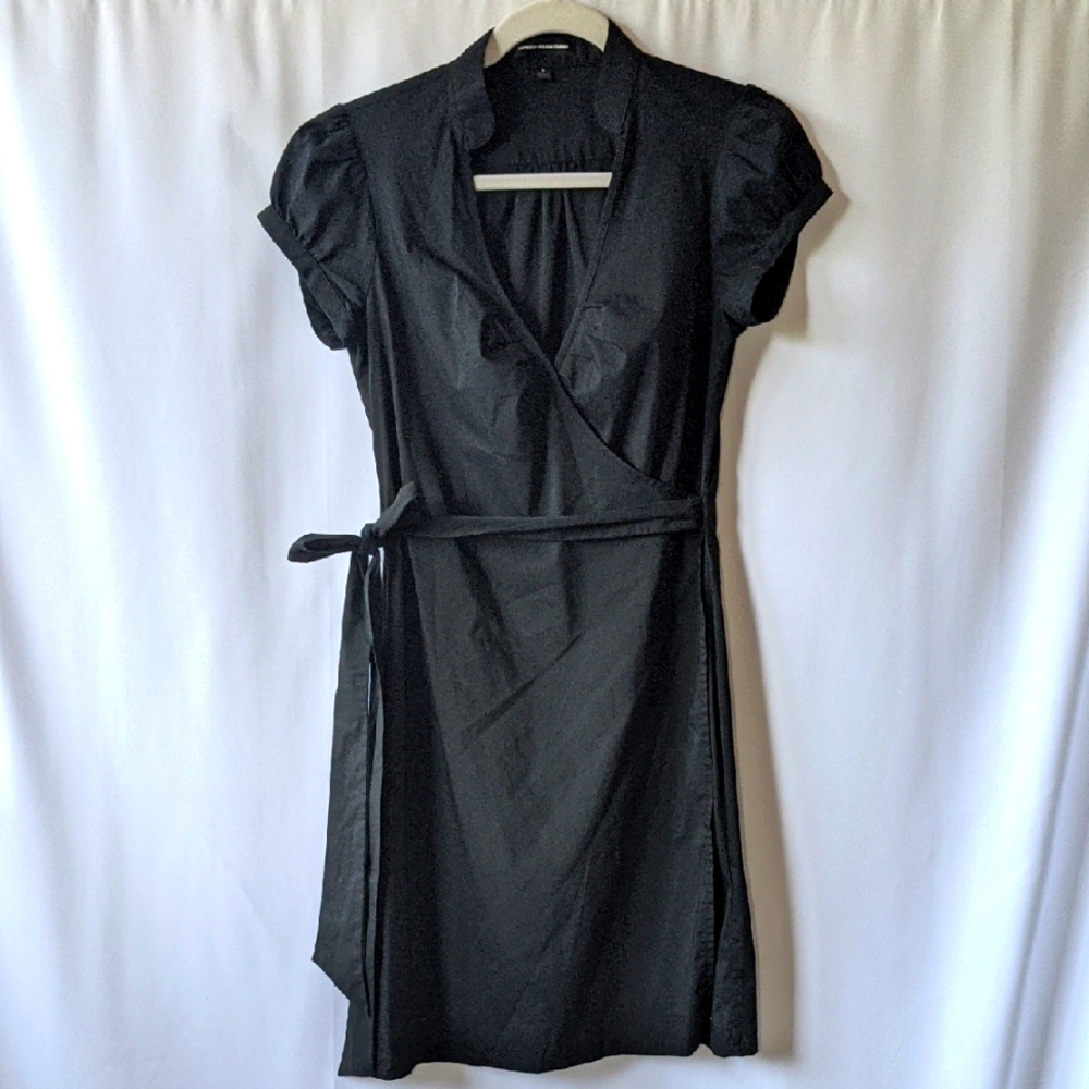 Express Black Dress with Puff Sleeves